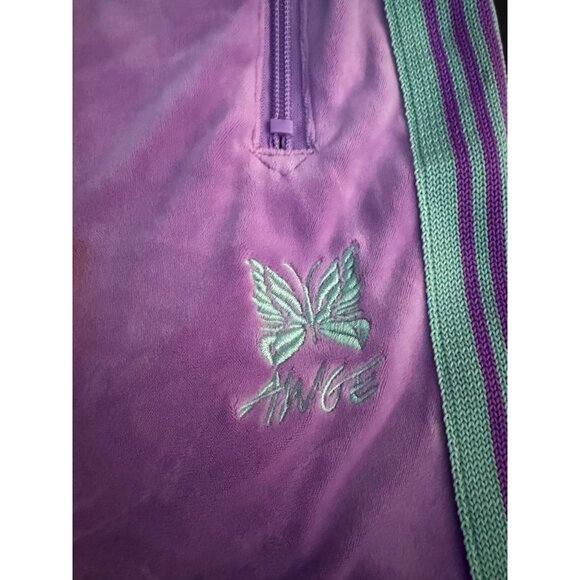 NEEDLES X AWGE velour sweatpants. Size medium - Picture 3 of 5